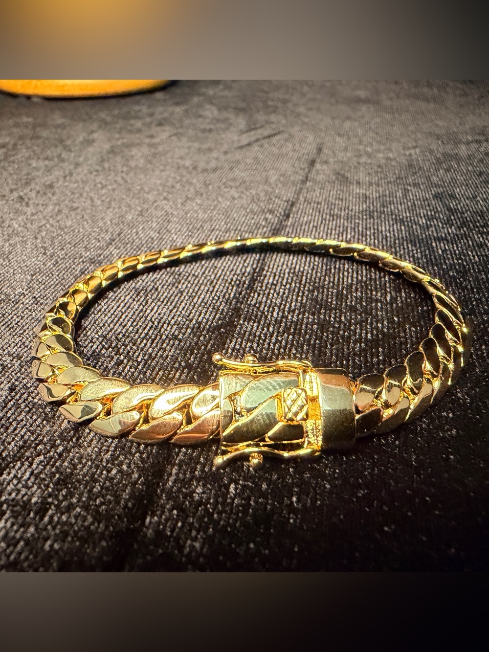 Miami Cuban 8in 7.5MM 14K Stamped Gold Filled Bracelet W/Box Lock BRAND NEW.